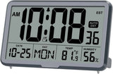 Automatic Digital Wall Clock – Battery Operated Table & Wall Clock with Temperature, Humidity & Date Display