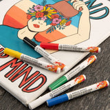 Acrylic Paint Markers – 6-Pack Reversible Tip Art Pens for Lettering, Illustration & Crafting 🎨