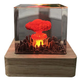 Mushroom Cloud Explosion Night Lamp – Resin Nuclear Bomb-Themed USB Rechargeable Light for Home, Bedroom & Living Room Decoration