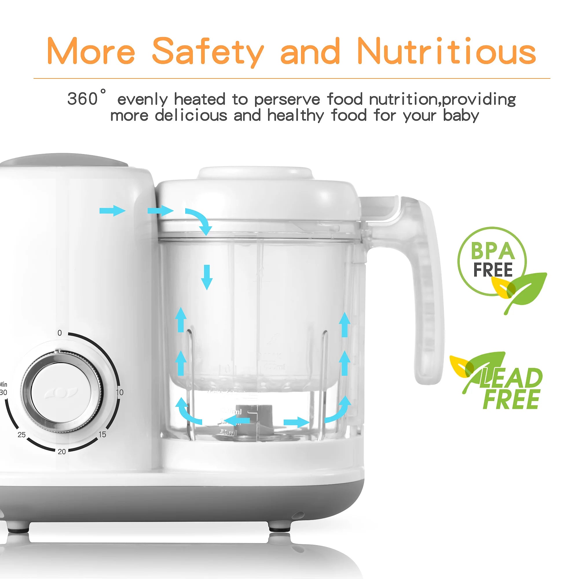 Baby Food Maker 4-in-1 – Steam, Blend, Reheat & Defrost for Healthy Baby Meals 👶🥕🍲
