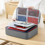 Waterproof Document Storage Bag with Lock – Large Capacity File Organizer for Office, Business & Home Use