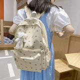 Aesthetic Floral Girls’ School Backpack — Large-Capacity College Bookbag