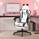 Dowinx Cute Gaming Chair with Cat Ears – Ergonomic Computer Chair with Massage Lumbar Pillow, Footrest & Headrest for Girls & Teens
