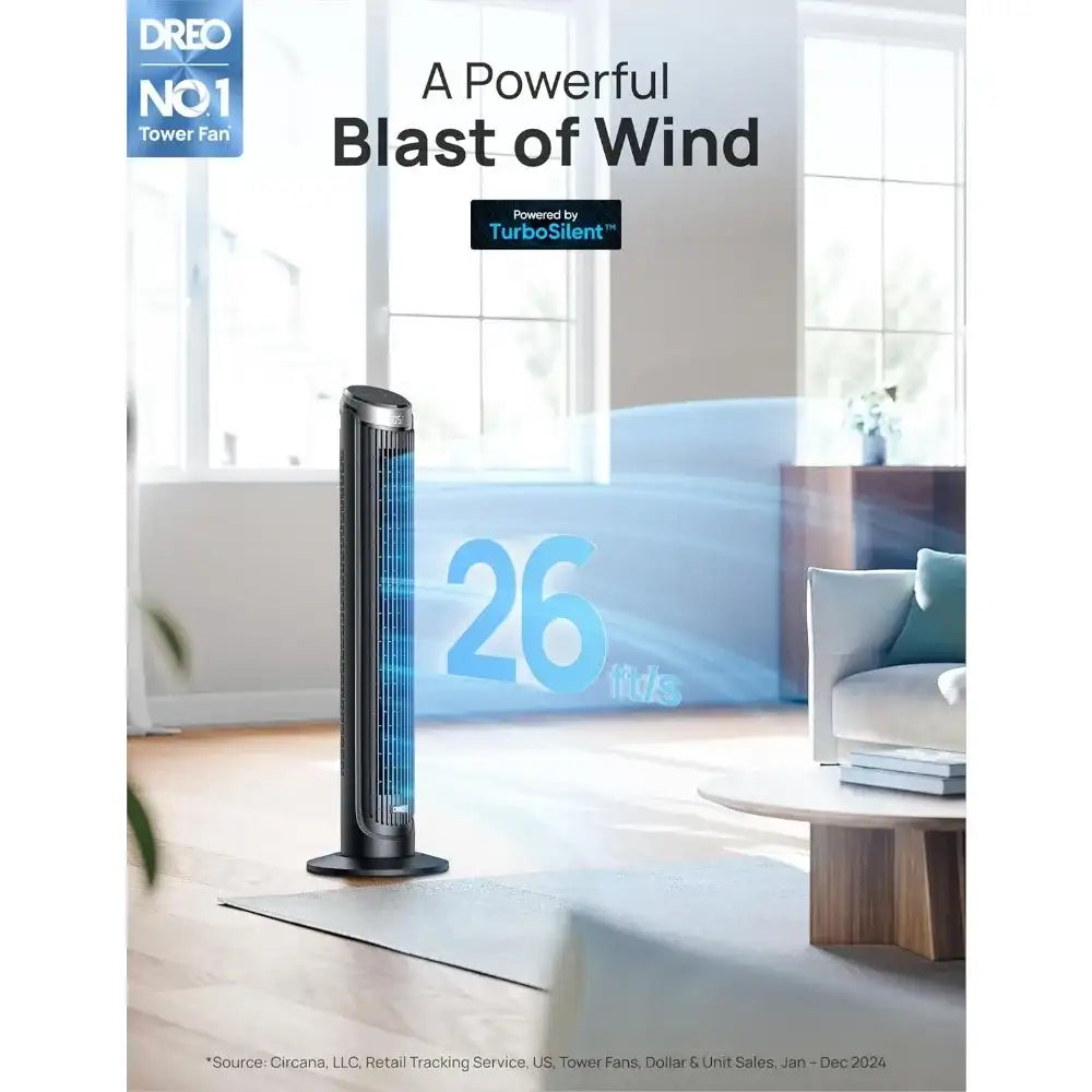 40'' Bladeless Oscillating Fan, 5 Speeds, Remote & 12H Timer Quiet