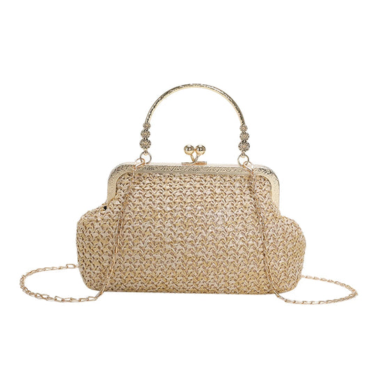 Handmade Chain Shell-Shaped Underarm Bag – Woven Elegant Women’s Handbag for Weddings, Parties & Chic Daily Style
