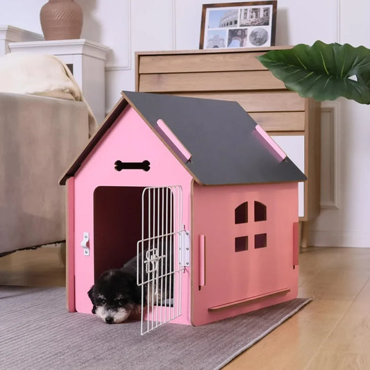 Indoor Wooden Pet House – Cozy Bed for Small Dogs & Cats