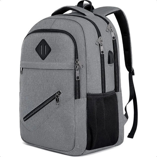 Unisex 15.6" School Laptop Backpack – USB Charging Water-Resistant Bookbag for Teen Boys & Girls | Men & Women Student Daypack