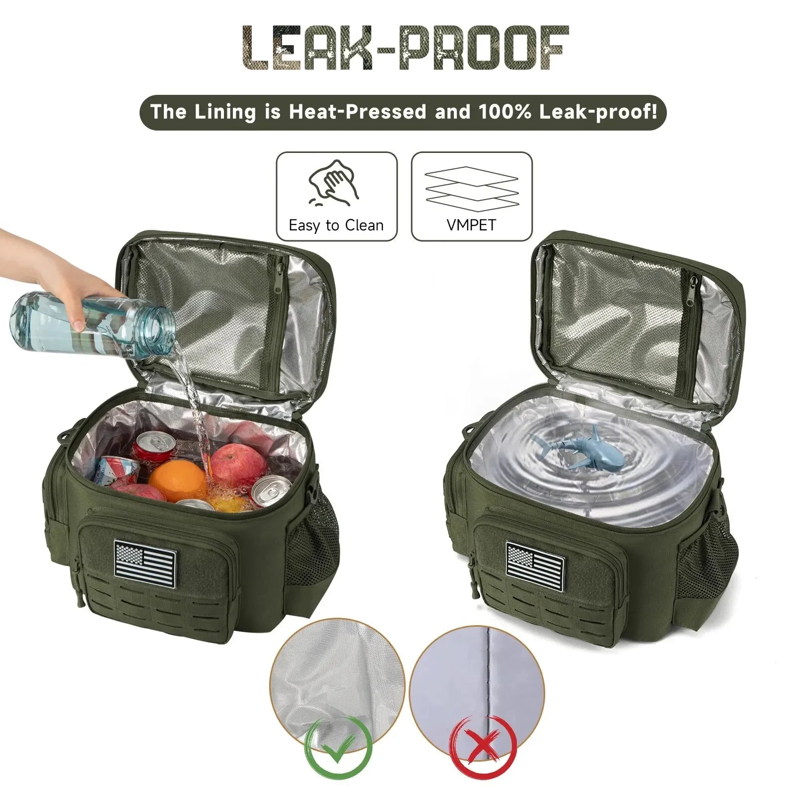 Tactical Lunch Box for Men – Heavy-Duty Leakproof Insulated Lunch Bag for Work, Camping & Outdoor Use