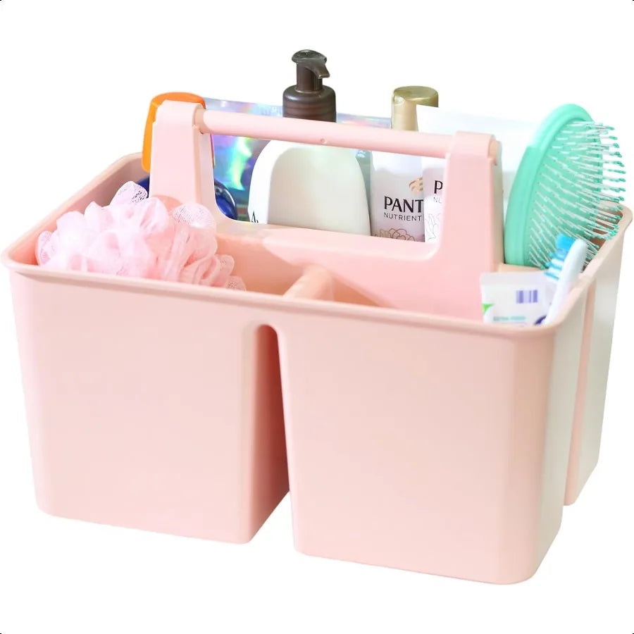Shower Caddy & Organizer with Handle – 3-Compartment Portable Storage Bin for Bathroom, Dorm & Gym