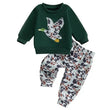 Spring Duck Embroidery Pullover & Camouflage Pants 2-Piece Outfit Set for Baby Boys