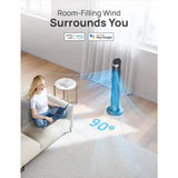 40'' Bladeless Oscillating Fan, 5 Speeds, Remote & 12H Timer Quiet