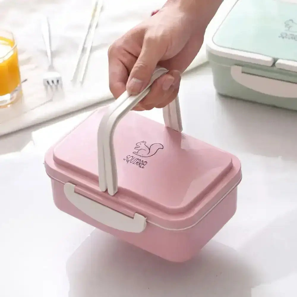Eco-Wheat Straw Portable Lunch Box – Microwave Safe Bento Food Storage Container for Students & Camping 🍱🌾