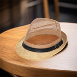 Men’s Classic Straw Panama Hat – Wide Brim Lightweight Sun Hat with Breathable Design for Summer & Beach Vacations