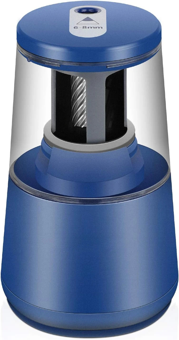Electric Pencil Sharpener – Heavy-Duty Helical Blade, Auto-Stop for No.2 & Colored Pencils (6-8 mm)