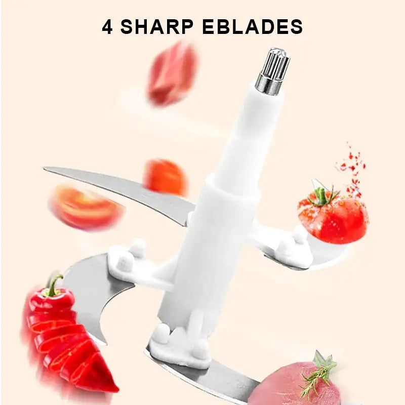 Kitchen In The Box 350 W Food Processor & Meat Grinder – Electric Vegetable Chopper with All-Copper Motor & 2 Bowls