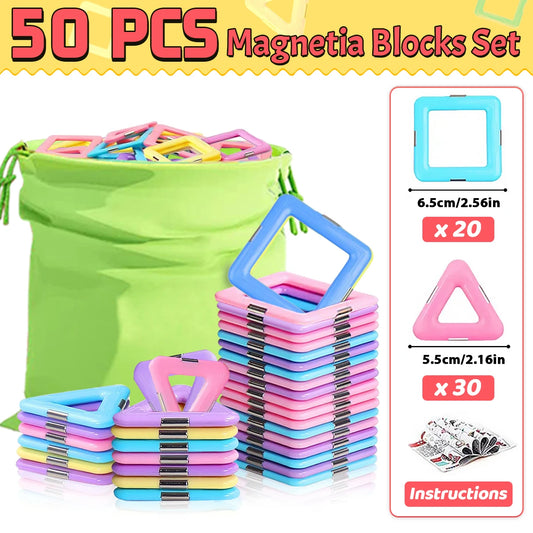 Magnetic Blocks Building Set – Educational STEM Construction Toys for Kids, Creative Learning Gift for Boys & Girls