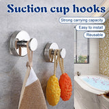 4-Pack Stainless Steel Suction Cup Hooks – Waterproof No-Punch Wall Mount Hooks for Kitchen & Bathroom