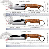 3Pcs Forged Stainless Steel Kitchen Knife Set – Thin Blade Meat Cleaver & BBQ Cutting Knives