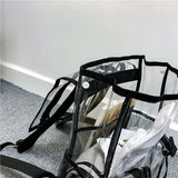 Transparent PVC Laptop Backpack – Waterproof Clear College Rucksack with Large Capacity for Women & Men