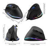 Zelotes C-18 Vertical Gaming Mouse – 10,000 DPI Adjustable RGB Optical Wired USB Ergonomic Mouse