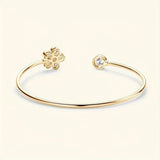 S925 Silver Bracelet with 1.1CT Moissanite – Elegant Small Flower Design for Men & Women 🌸💎