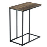 Brown MDF & Iron Rectangle Side Table – 48×28×58 cm Single-Layer C-Type