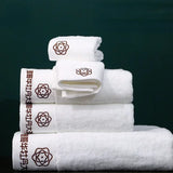 Embroidered Crown White Bath Towel – 100% Cotton Luxury Hotel Style