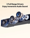 ULTIMEA 7.1ch Virtual Surround Soundbar – 330W Peak Power TV Sound System with Subwoofer, 4 Surround Speakers & App Control