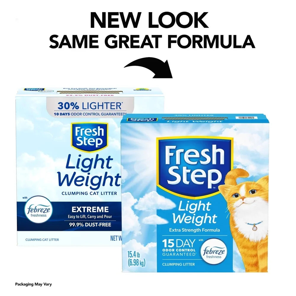 Lightweight Clumping Cat Litter with Febreze Odor Control, 15-Day ClumpLock Technology & Low Dust Fresh Scent