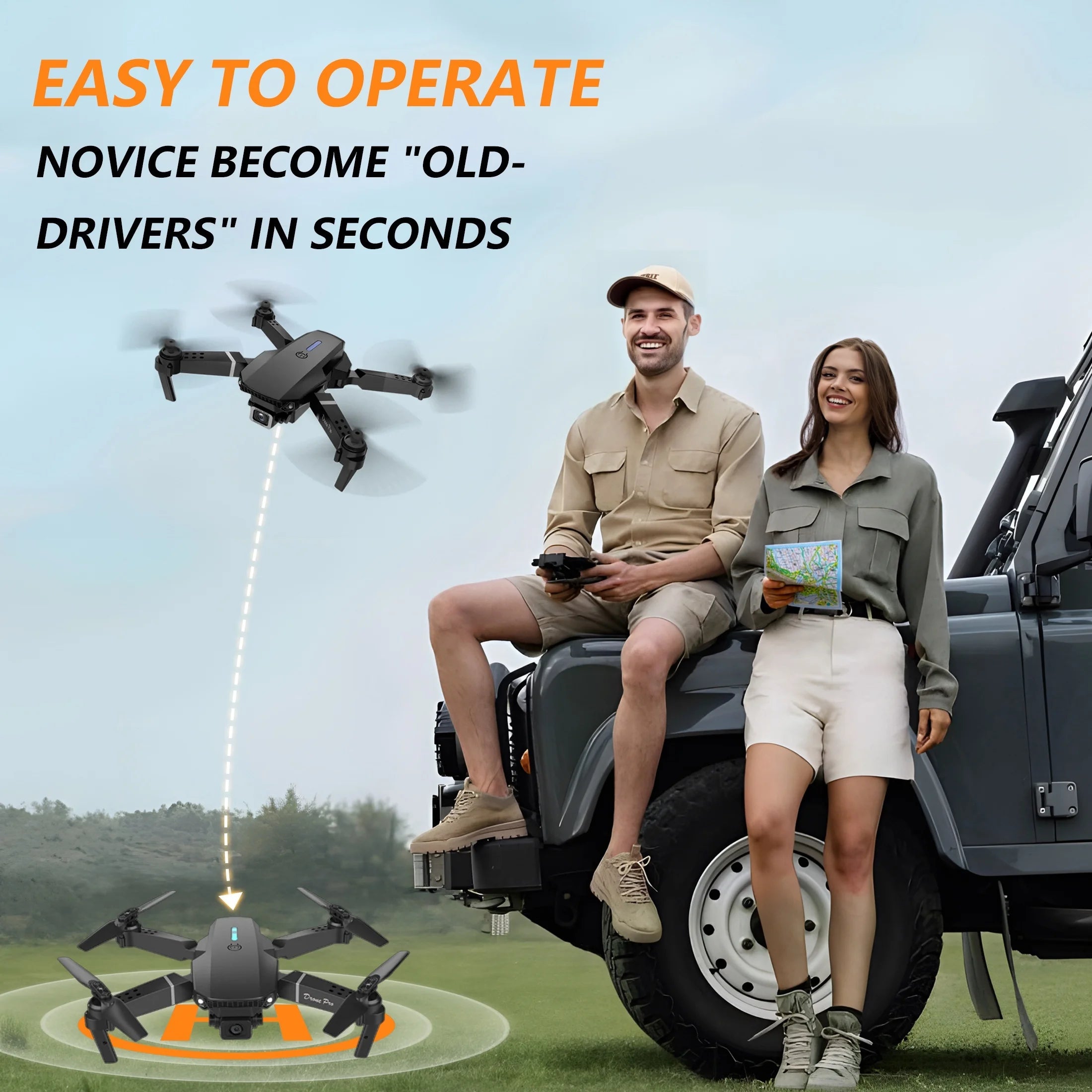 “2025 E88Pro RC Drone – 4K Wide-Angle HD Camera, Foldable Quadcopter with 3 Batteries, WiFi FPV & Height Hold”