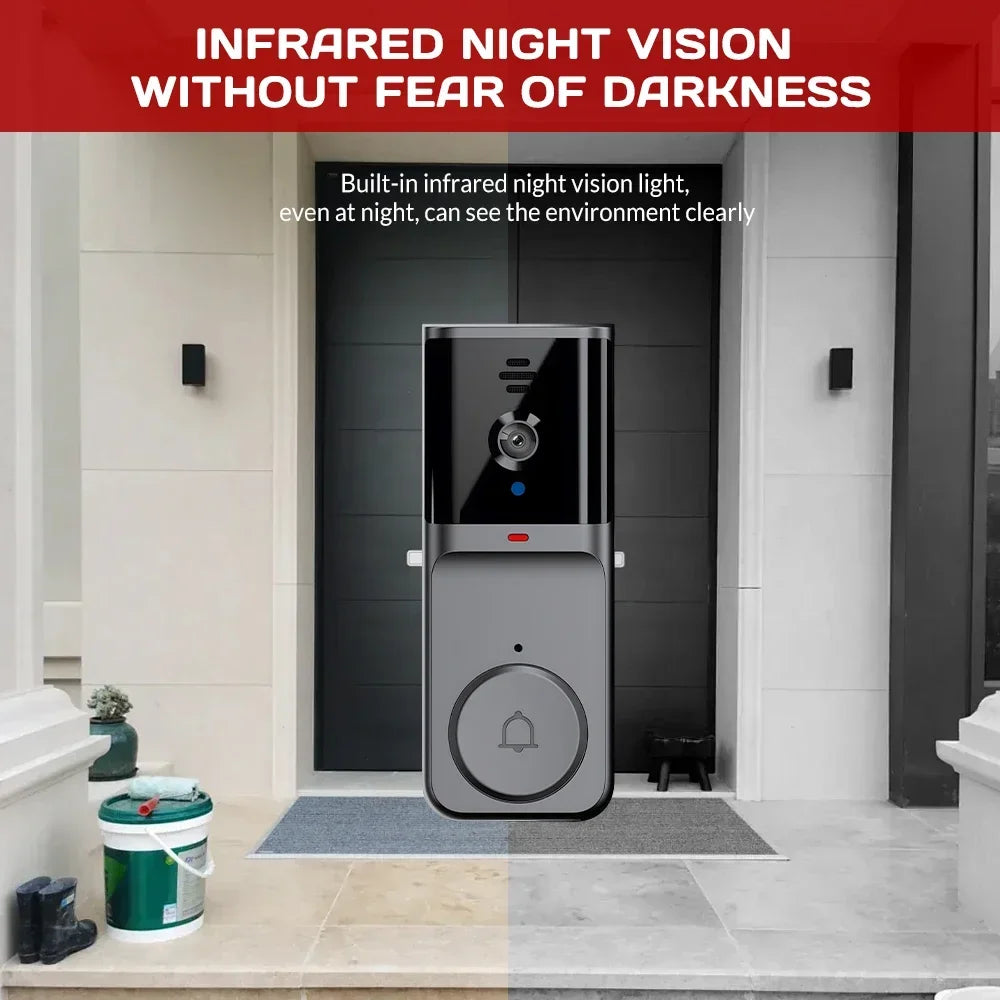 WiFi Wireless Intercom Smart Doorbell – 4.3” IPS Screen with HD Video Camera, Two-Way Audio & Home Security Surveillance System