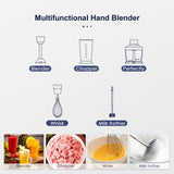 5-in-1 Handheld Immersion Blender – 1000 W Copper Motor, Turbo Mode & Multiple Attachments 🥣✨