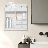 38×18×43 cm Wall-Mounted Bathroom Cabinet – Compact Storage Shelf for Small Spaces