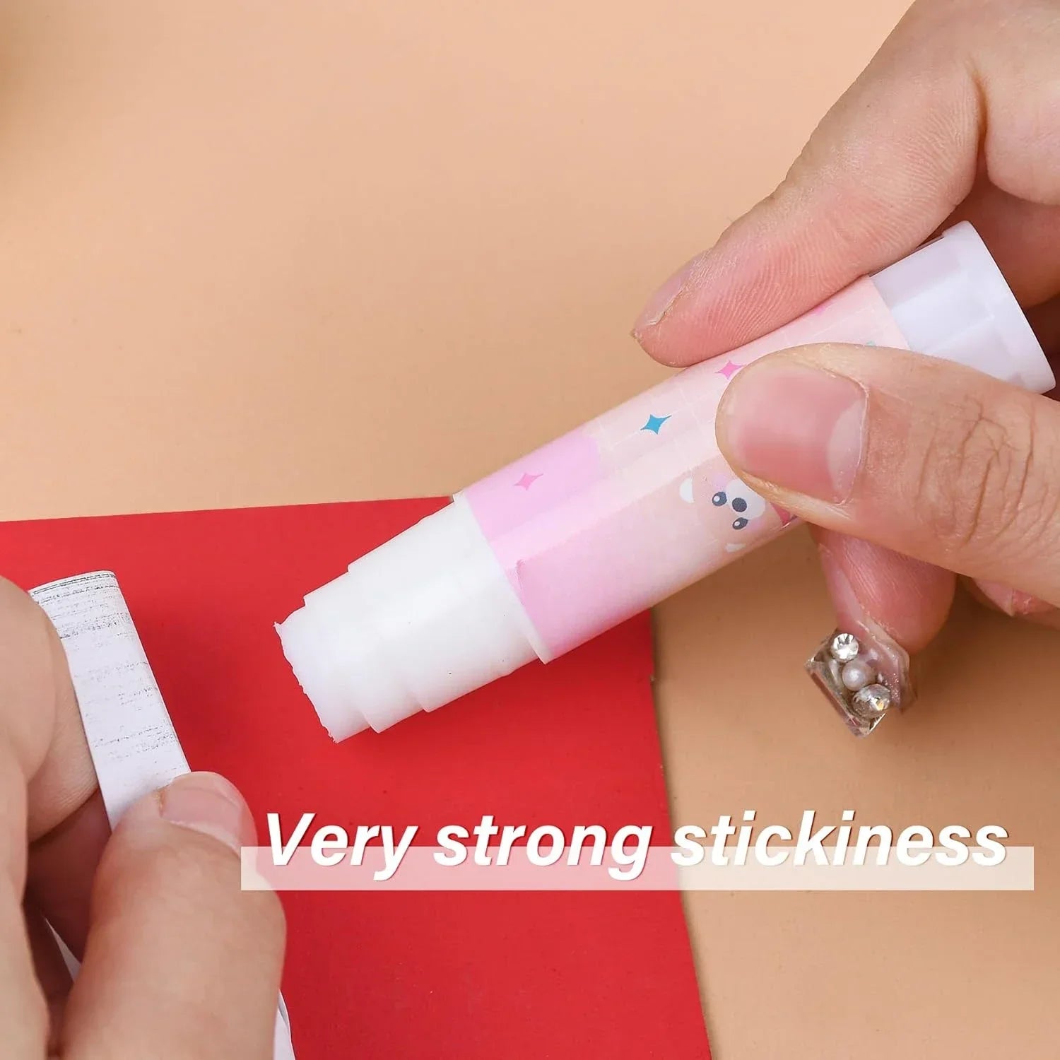 4-Pack Cute Solid Glue Sticks – Cartoon School & Office Craft Adhesive Supplies