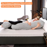 Pregnancy Body Pillow for Sleeping – Large U-Shaped Maternity Pillow for Full Body Support & Comfortable Rest