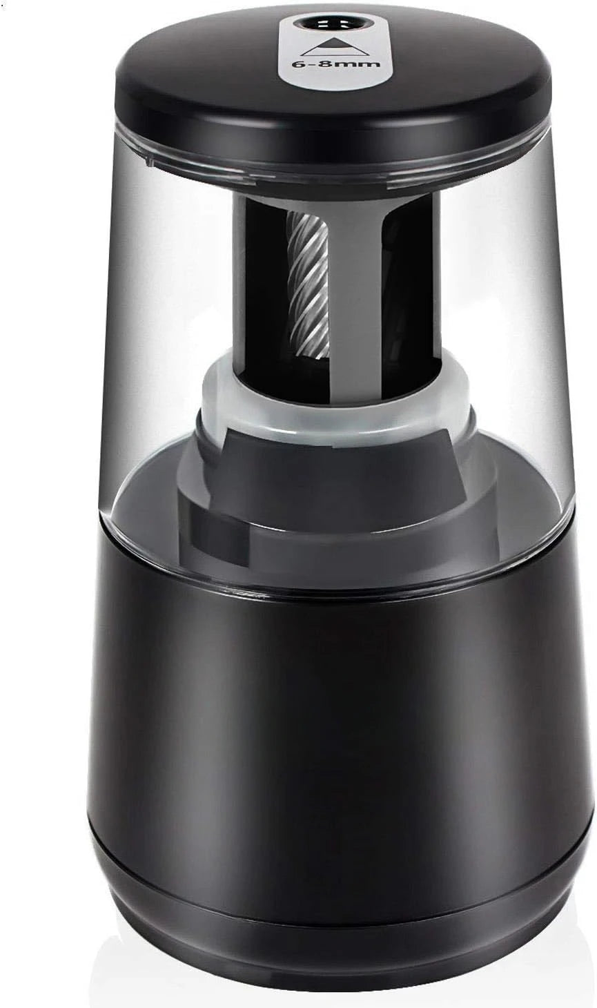 Electric Pencil Sharpener – Heavy-Duty Helical Blade, Auto-Stop for No.2 & Colored Pencils (6-8 mm)