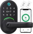 Smart Door Handle Lock with Keypad – YAMIRY Fingerprint Smart Lock with App, Generate Passcode Remotely