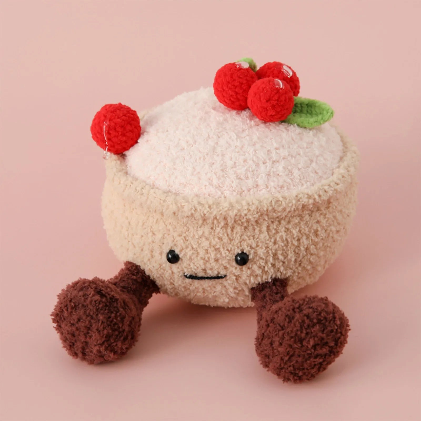 Thread Crochet Doll – Handmade Whimsical Stuffed Food Plush Toy with Cute Face, Squeezable & Decorative Crochet Plushie