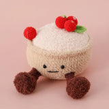 Thread Crochet Doll – Handmade Whimsical Stuffed Food Plush Toy with Cute Face, Squeezable & Decorative Crochet Plushie