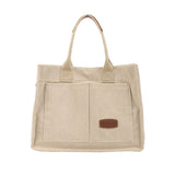 Canvas Handbag with Top Handle – Large Capacity Shoulder & Carry Bag for Work, School, Travel