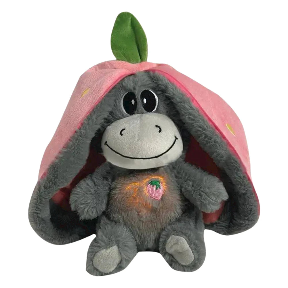 Breathing Stuffed Animal Baby Soother – Realistic Donkey Plush Comfort Doll with Breathing Motion, Soft Toy & Birthday Gift for Kids