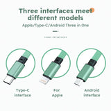 2-Pack 3-in-1 USB Charging Cable – Retractable Multi-Port Fast Charging & Data Cord for iPhone, Samsung, Huawei & Xiaomi