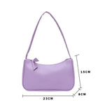 New Soft PU Leather Women’s Shoulder Bag – Retro Casual Solid Colour Small Top-Handle Handbag for Ladies
