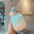 1000 ml Gradient Colour Reusable Water Bottle – Handle & Carry Strap, Leak-Proof Plastic Cup for Men & Women