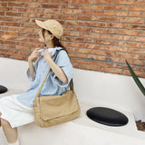 Vintage-Style Canvas Messenger Bag for Women – Versatile Retro Tote Sling with Adjustable Strap
