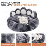 Cozy Paw-Shaped Fluffy Dog Bed – Deep Sleep Cushion for Dogs & Cats (Warm, Anti-Slip, Extra Plush)