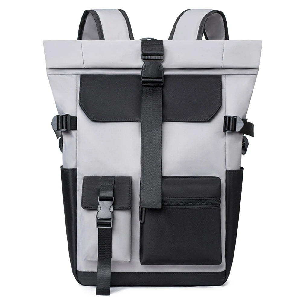 Lightweight Casual Travel Backpack – Multi-Pocket Nylon Daypack | Portable Charger & Phone Organizer Bag