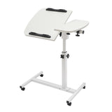 Adjustable Rolling Laptop Desk Stand with Wheels – Mobile Sit-Stand Computer Table