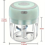 USB Rechargeable Electric Garlic & Vegetable Chopper – 250 ml Portable Food Blender & Cutter 🧄🔌