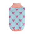 Dog Sweater – Cozy Turtleneck Pullover with Heart Design for Puppies & Cats (Winter Knitwear)